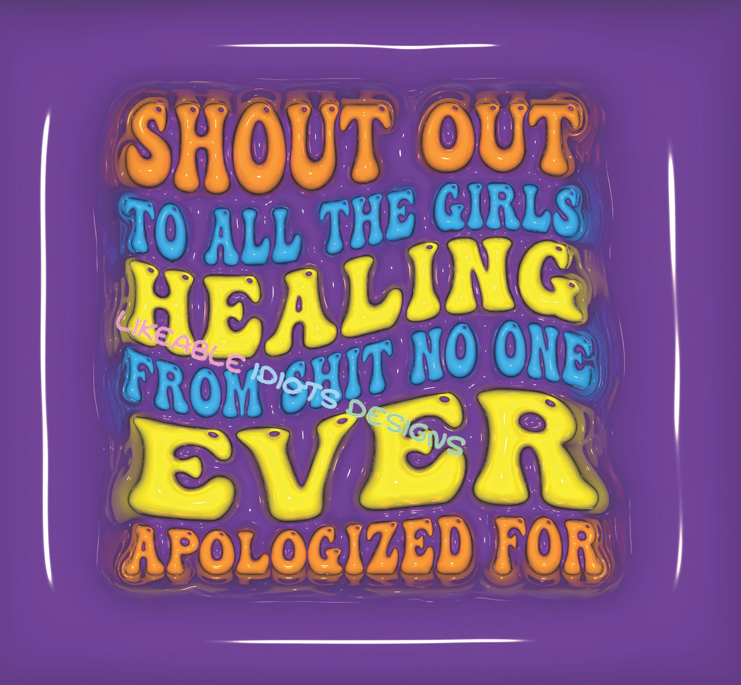 Tumbler designs in Puffy format Girls Healing