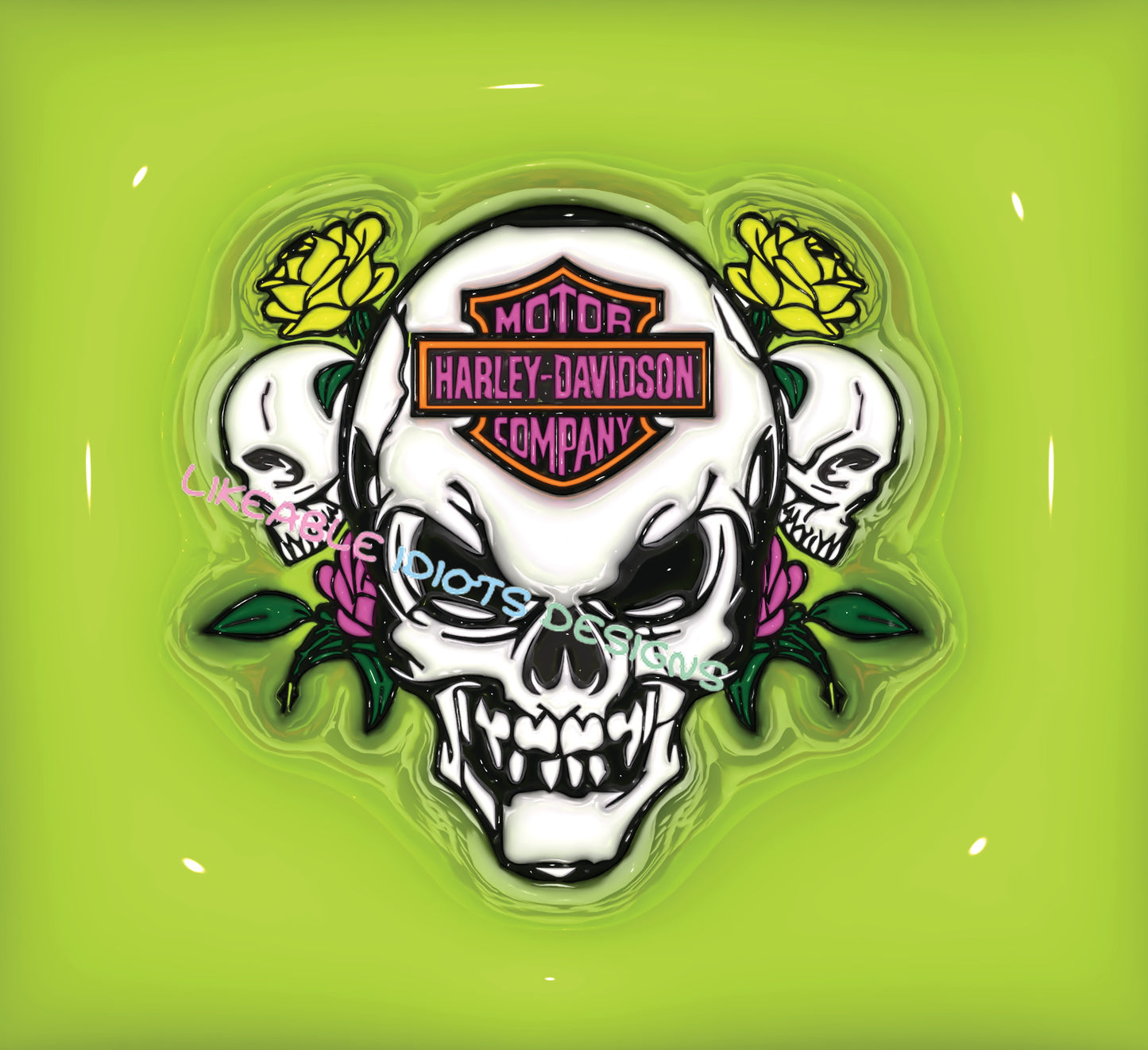 Tumbler designs in Puffy format Harley