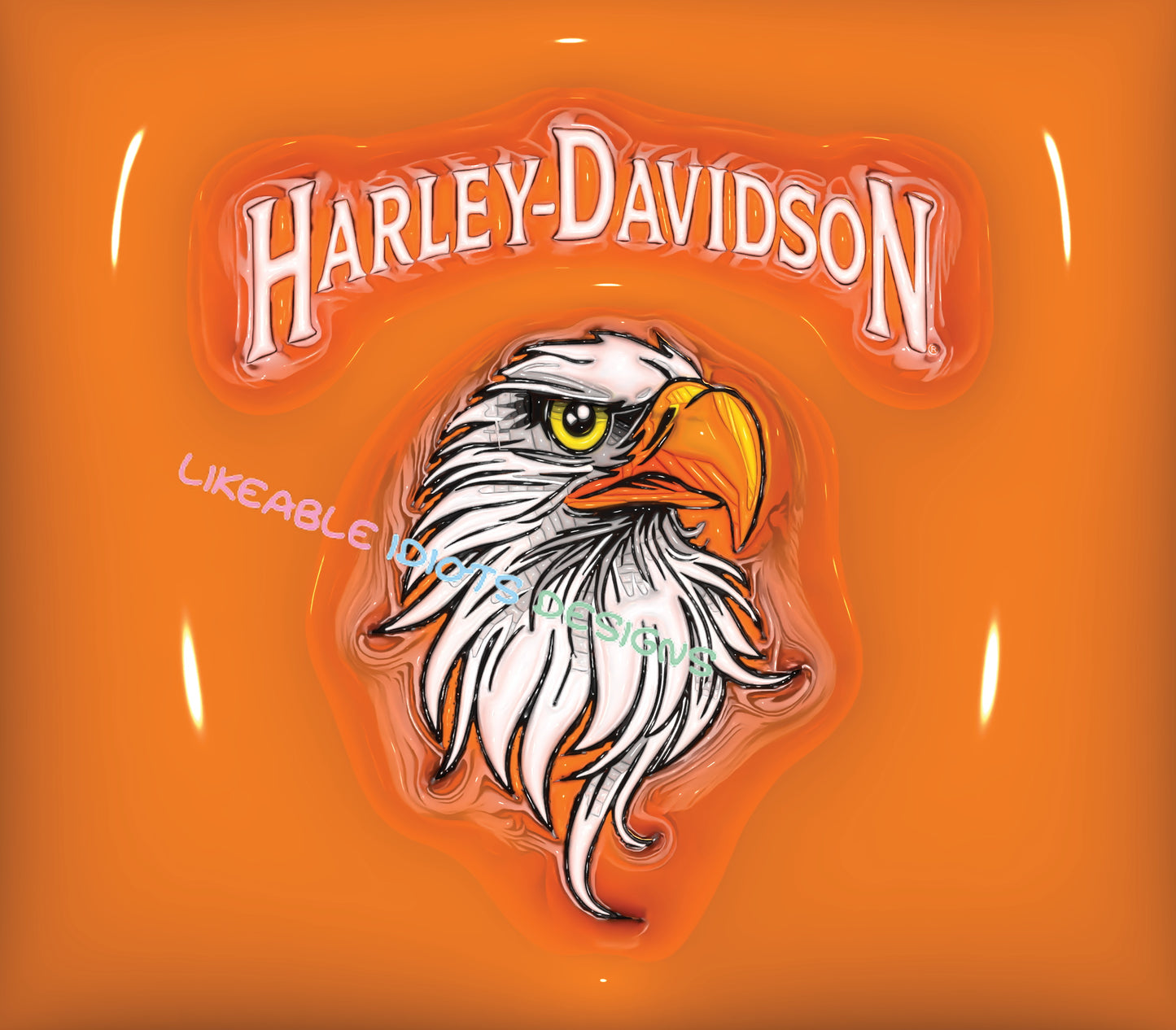 Tumbler designs in Puffy format Harley 3