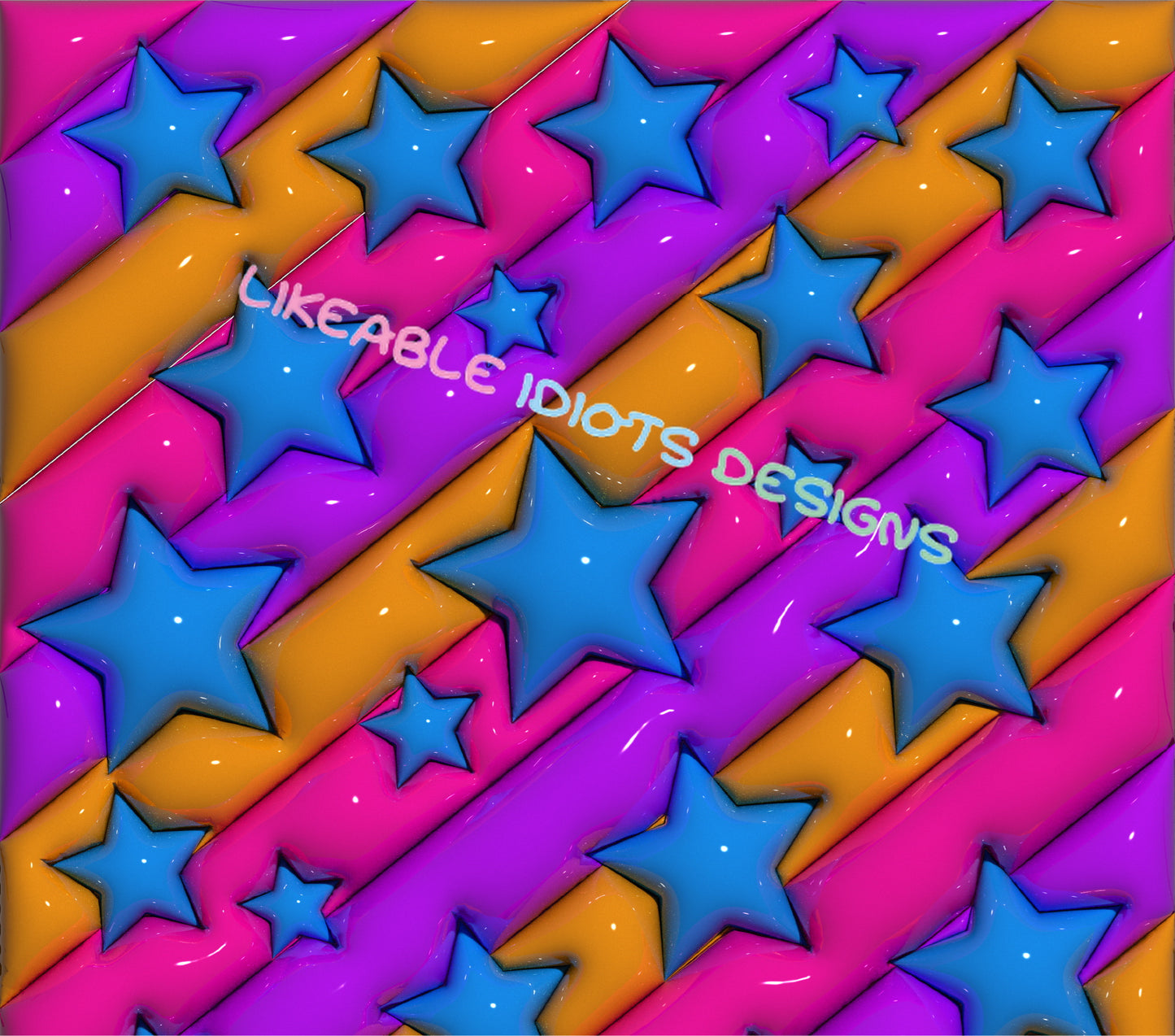 Tumbler designs in Puffy format 3d Stars