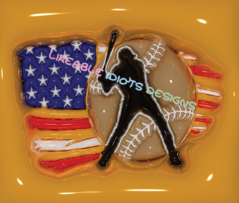 Tumbler designs in Puffy format Baseball