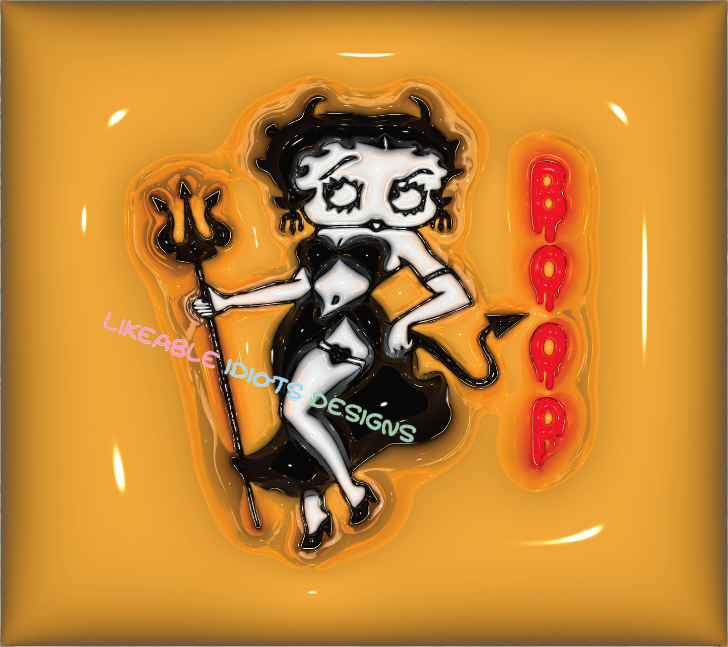 Tumbler designs in Puffy format Boop Devil