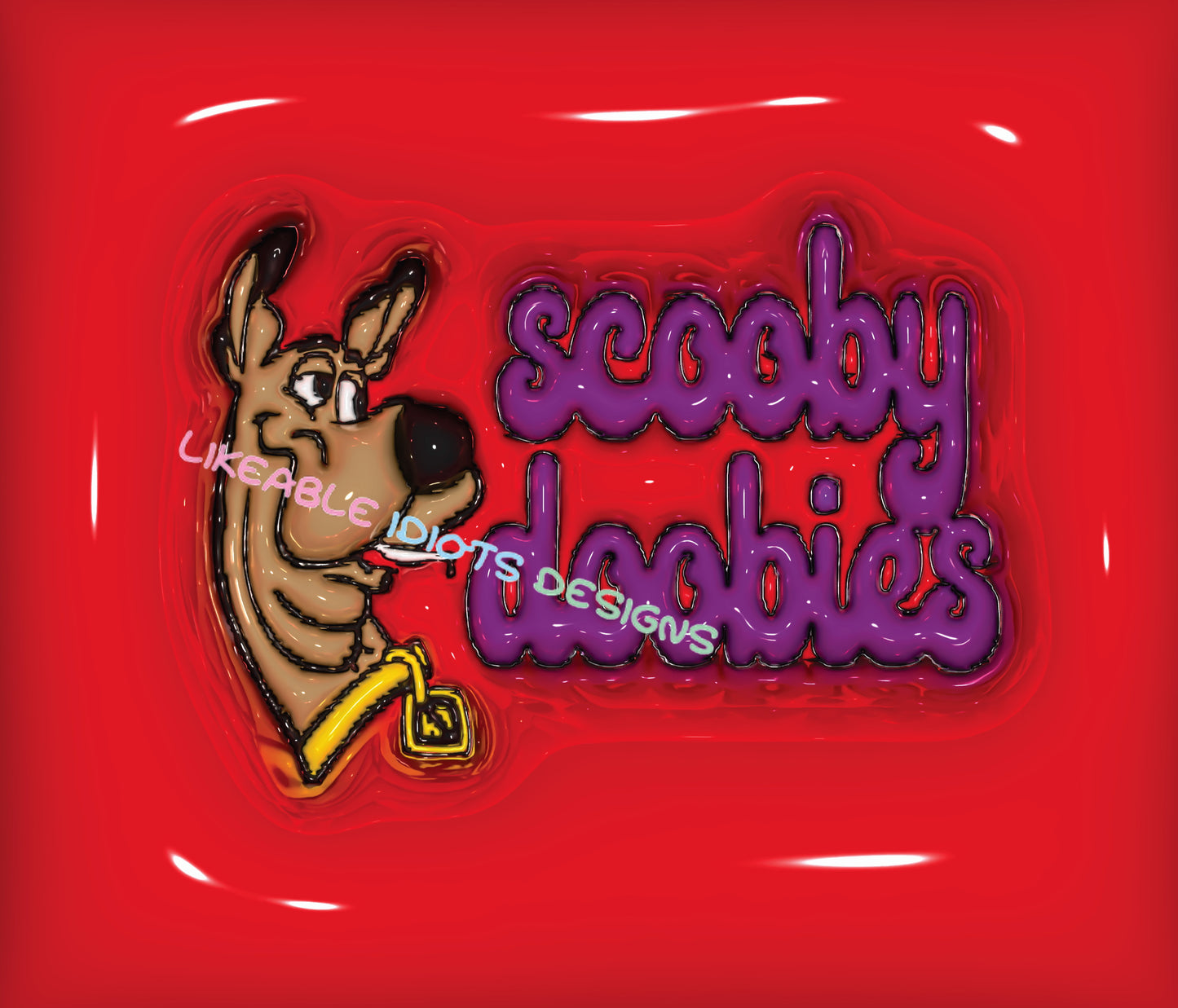 Tumbler designs in Puffy format scoobie weed