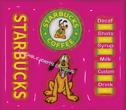 Tumbler designs in Puffy format starbucks goofy