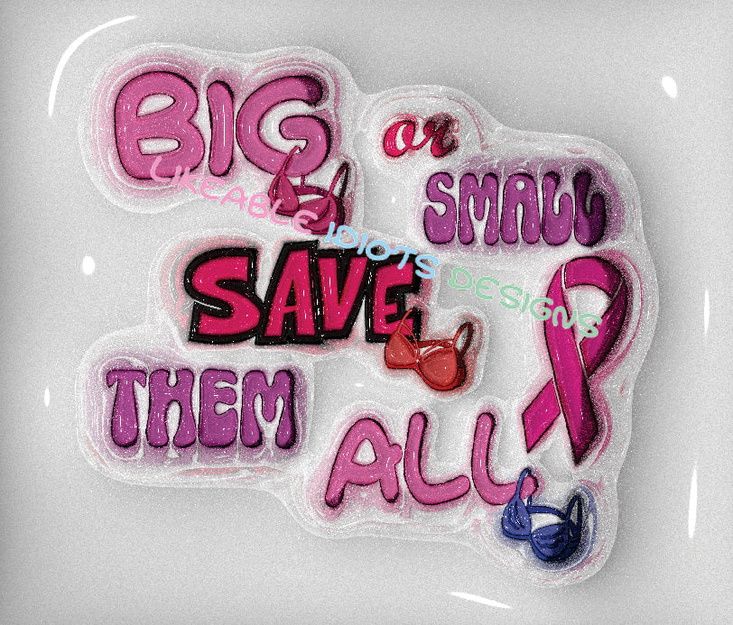 Tumbler designs in Puffy format Breast Cancer
