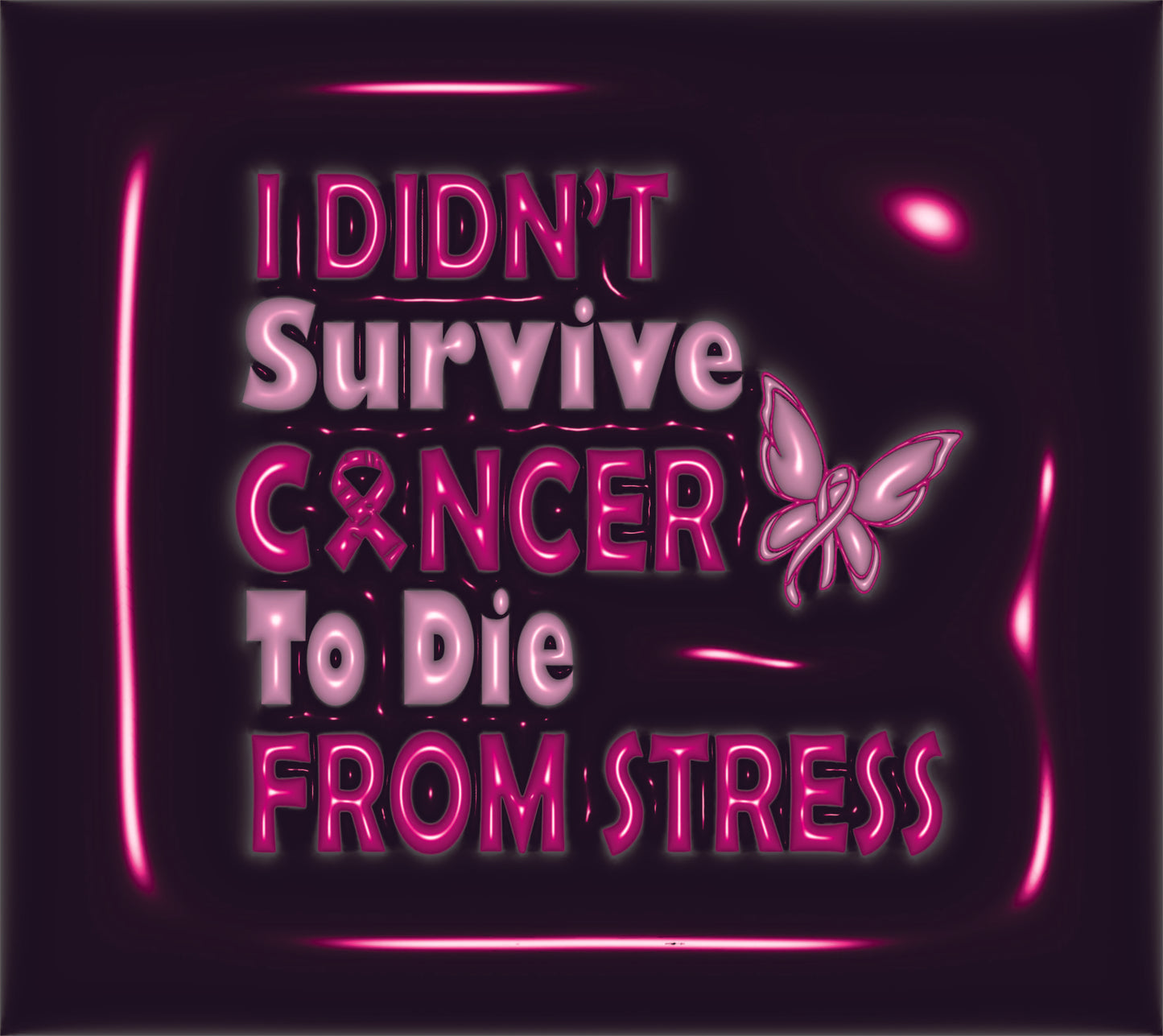 Tumbler designs in Puffy format Survive Breast Cancer