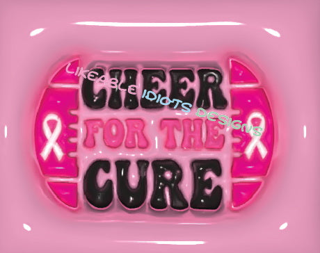 Tumbler designs in Puffy format Cheer for the cure