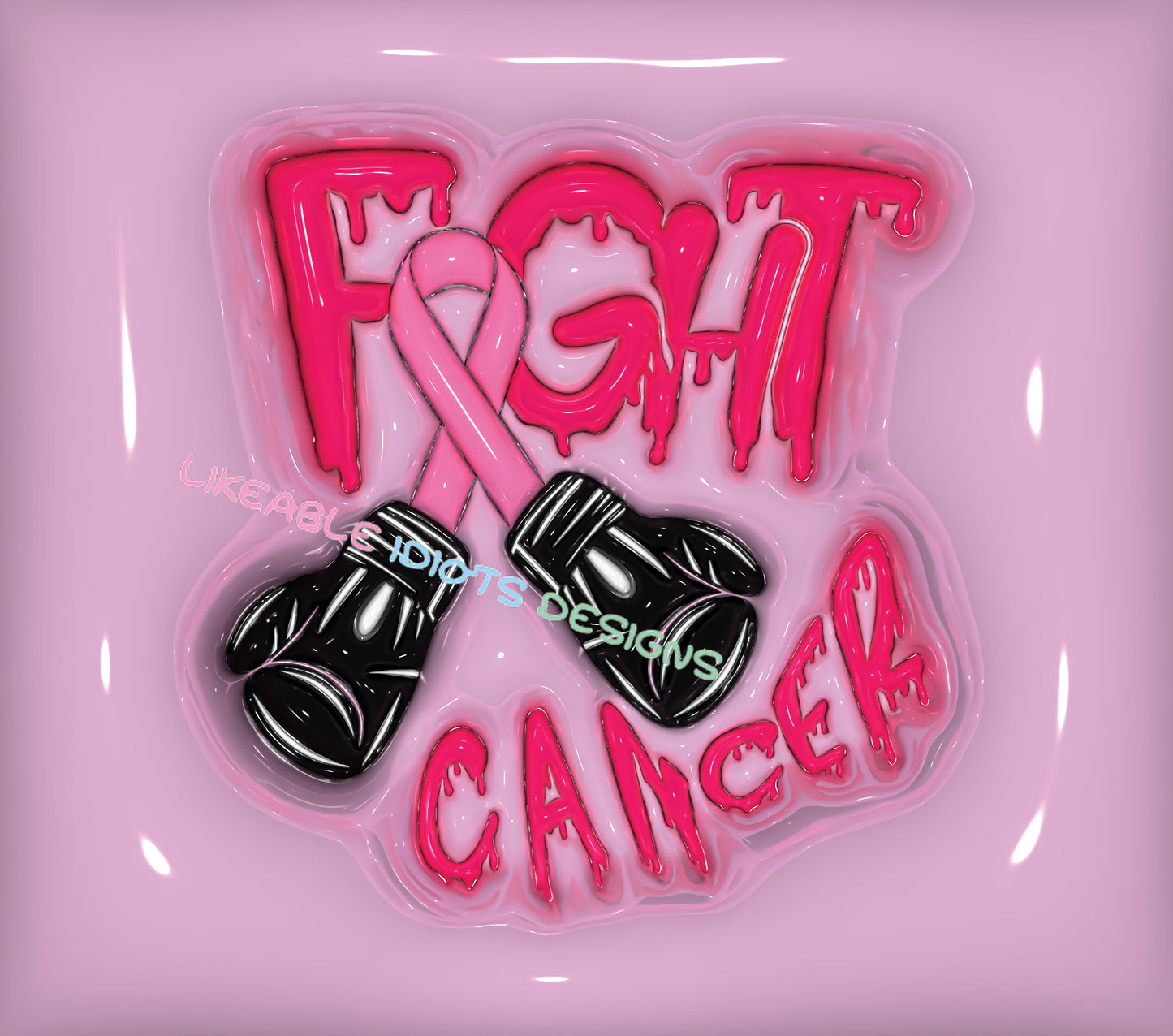 Tumbler designs in Puffy format Fight Cancer