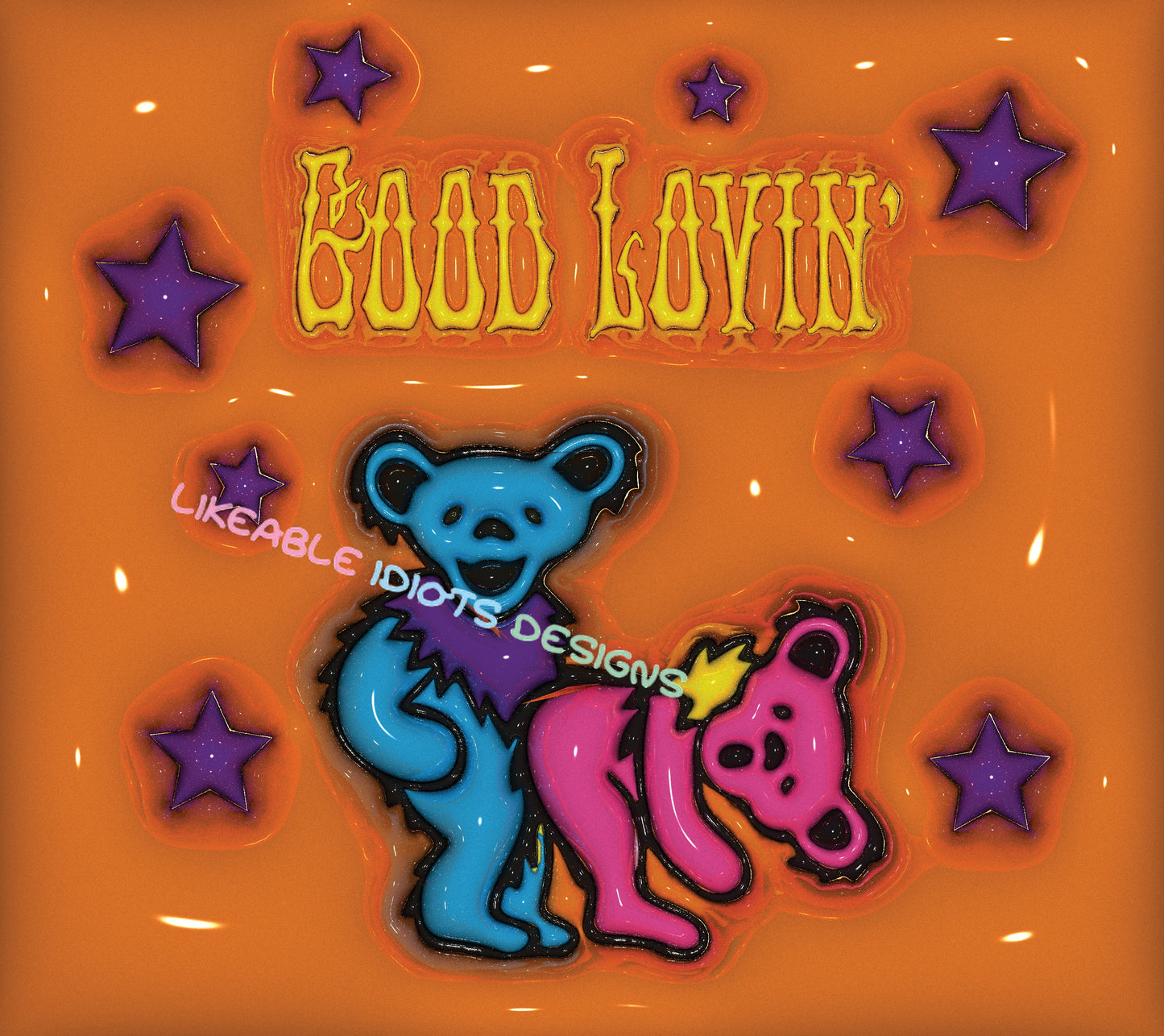 Tumbler designs in Puffy format Good Lovin Grateful