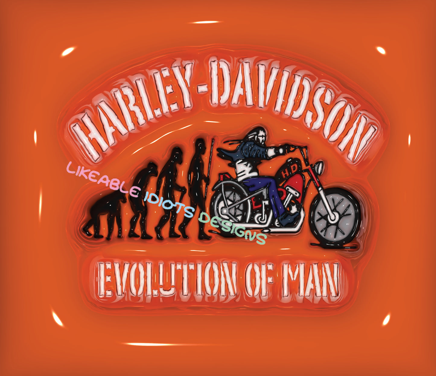 Tumbler designs in Puffy format Harley Evolution