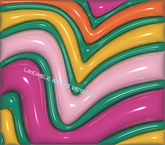 Tumbler designs in Puffy format Stripes