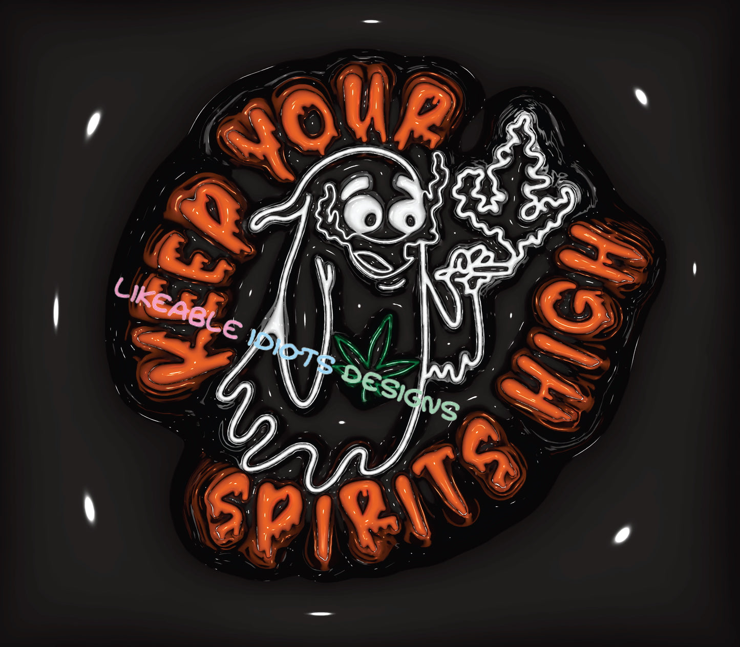 Tumbler designs in Puffy format Weed Spirits