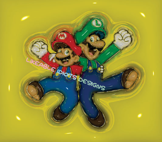 Tumbler designs in Puffy format mario