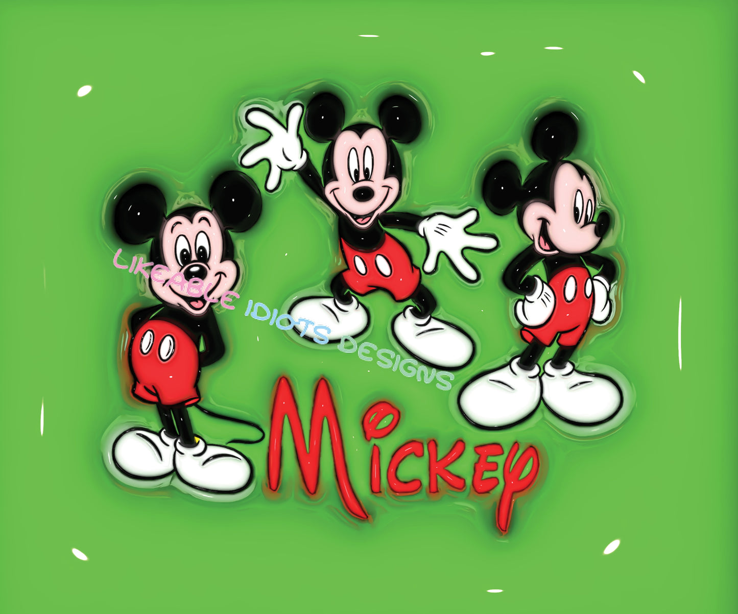 Tumbler designs in Puffy format mickey