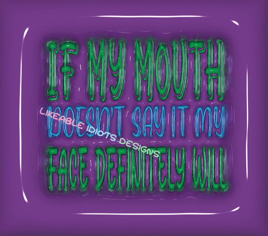Tumbler designs in Puffy format face says it