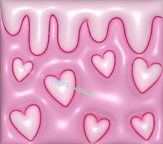Tumbler designs in Puffy format autism drippy hearts