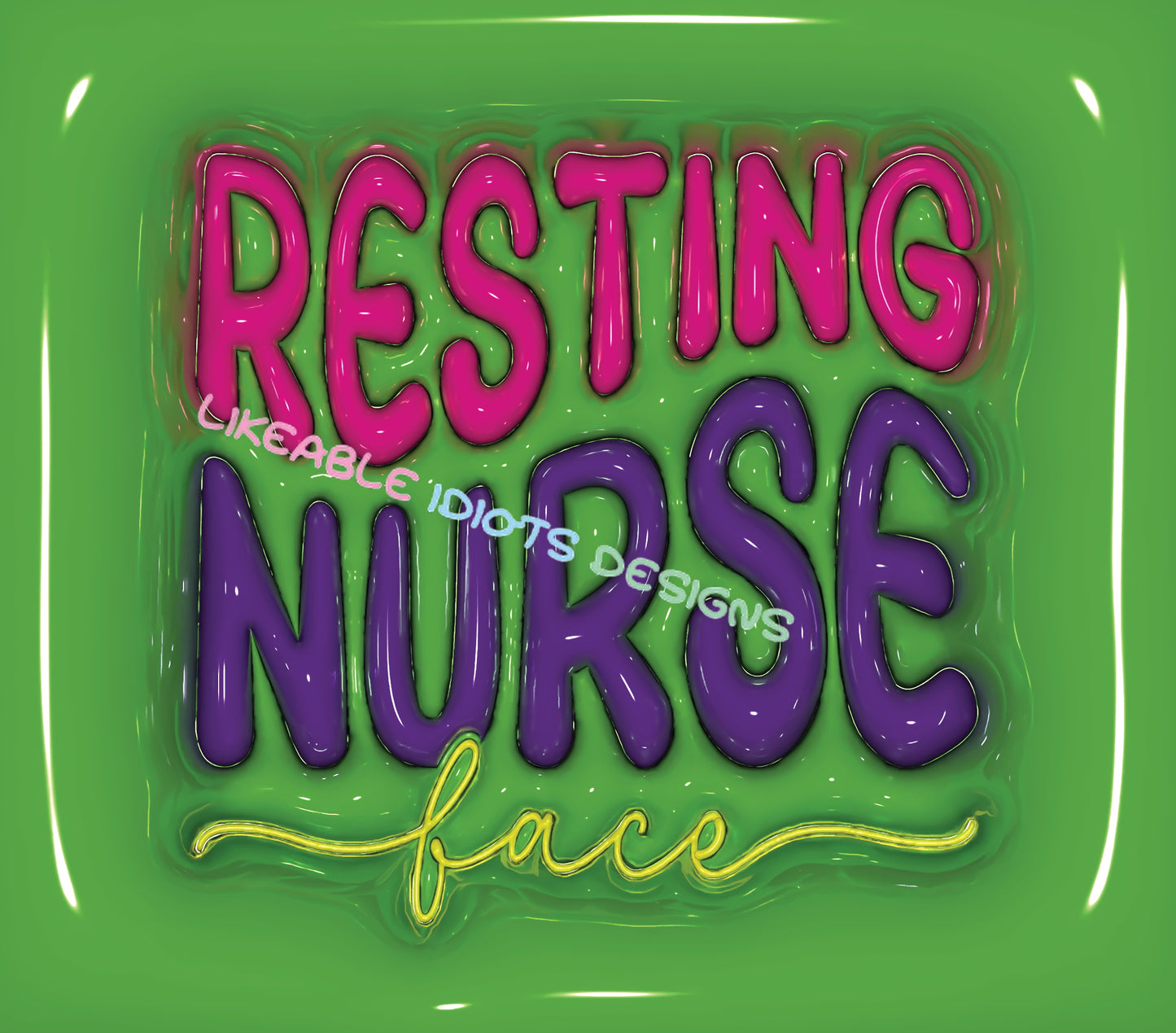 Tumbler designs in Puffy format nurse face