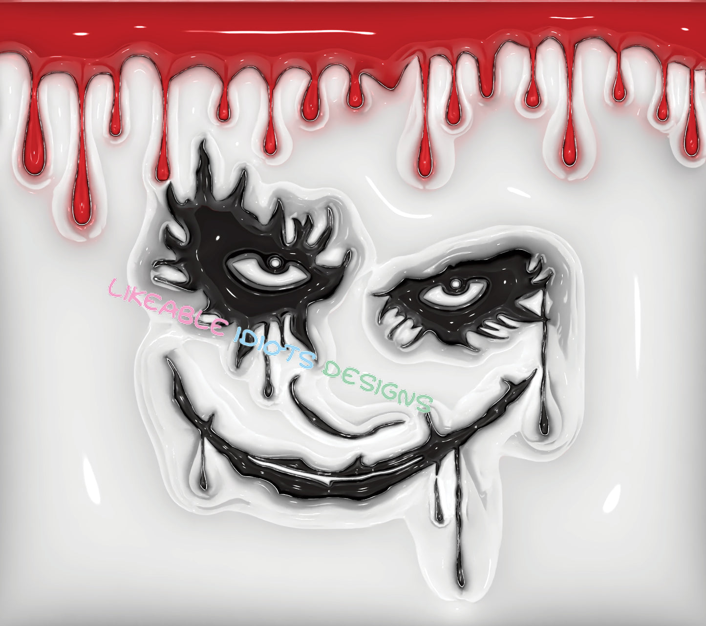 Tumbler designs in Puffy format joker