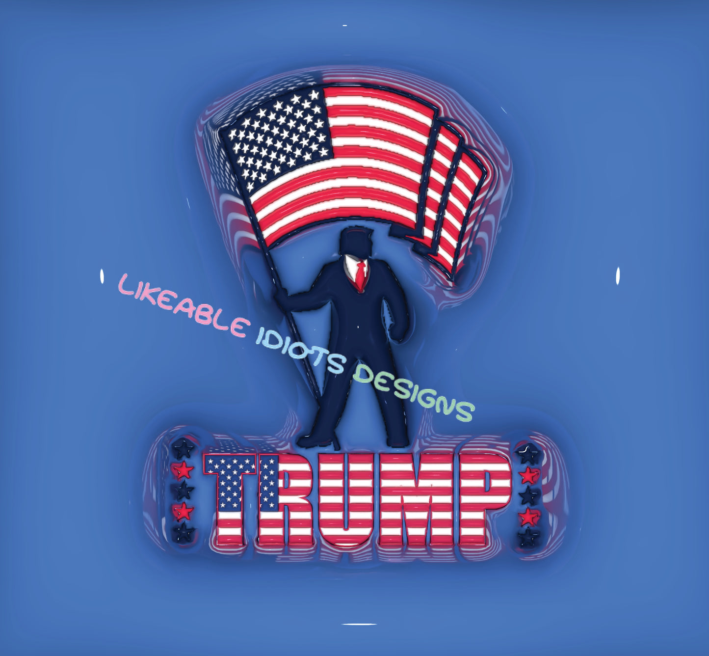 Tumbler designs in Puffy format trump