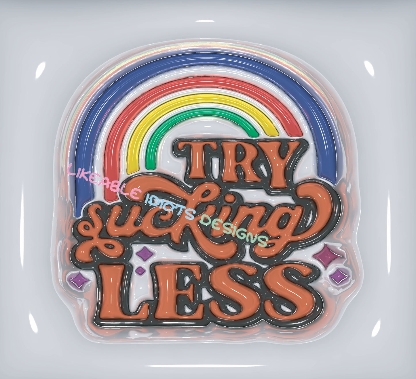 Tumbler designs in Puffy try sucking less