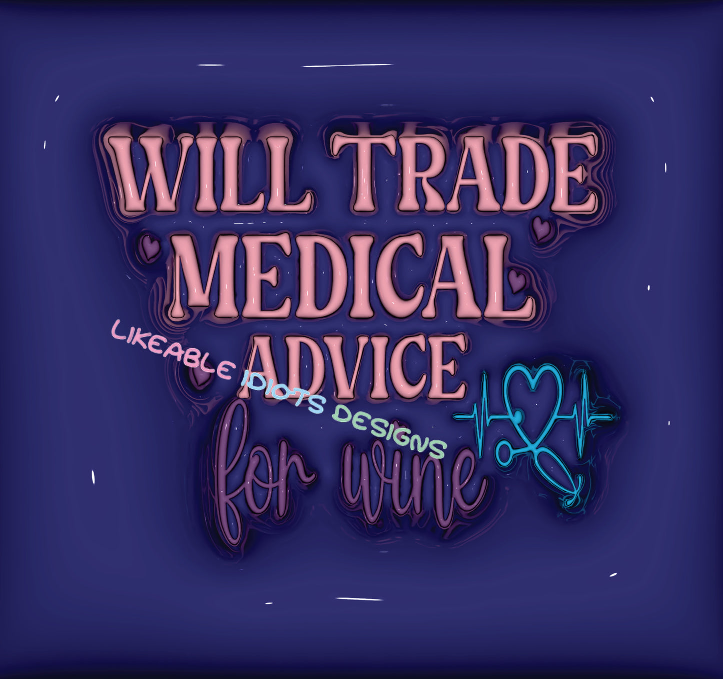 Tumbler designs in Puffy whisper trade for wine nurse