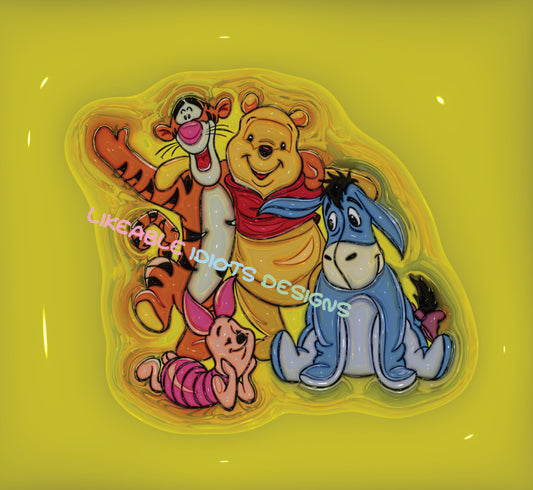 Tumbler designs in Puffy pooh gang
