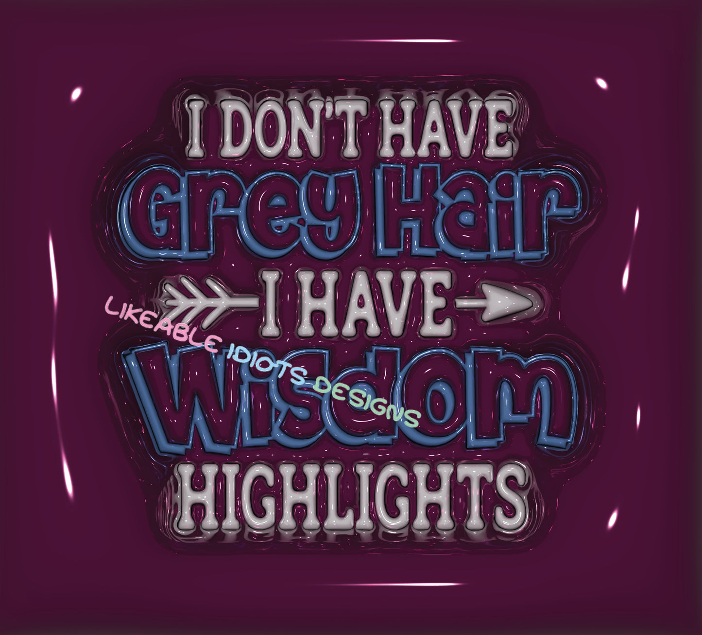 Tumbler designs in gray hair wisdom
